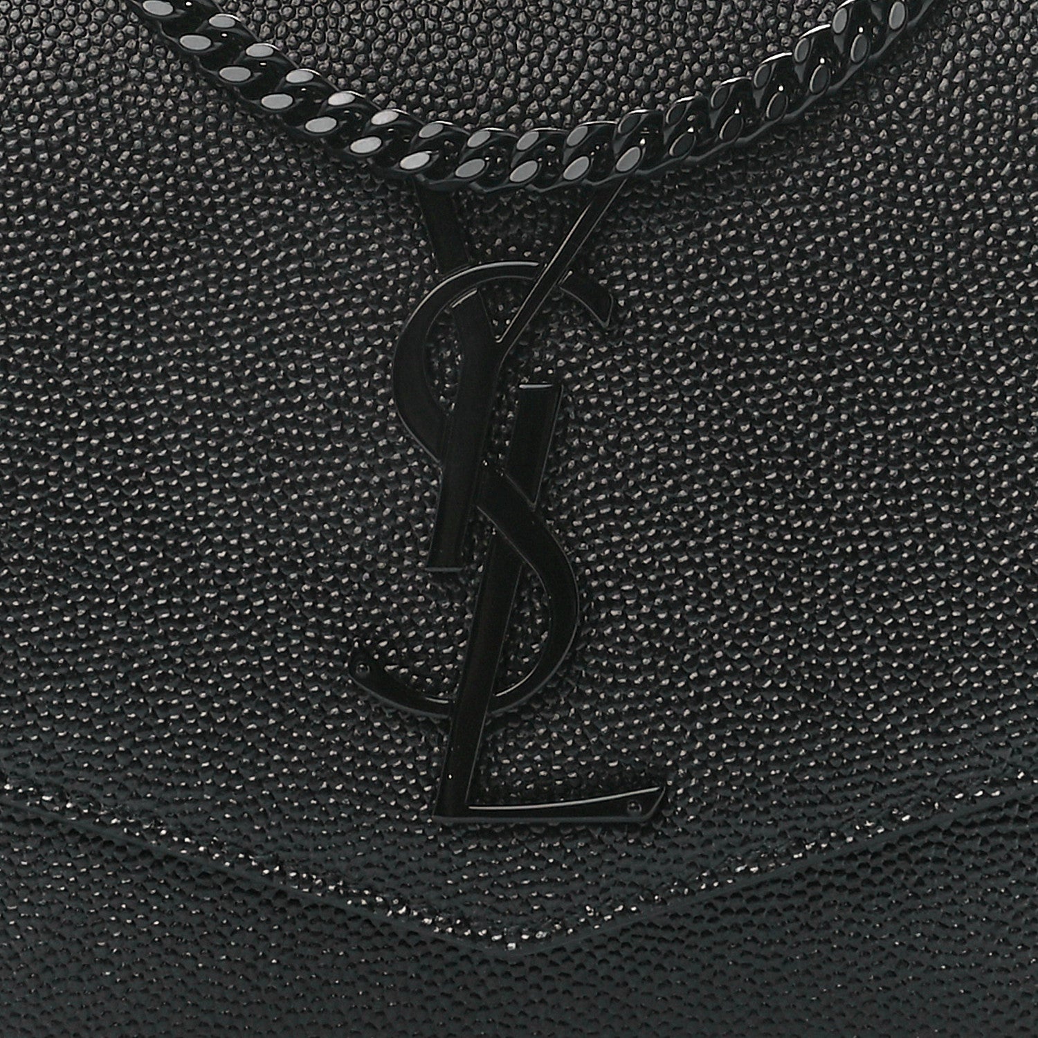 Saint Laurent Grain De Poudre Uptown Chain Wallet Black 10 of 14