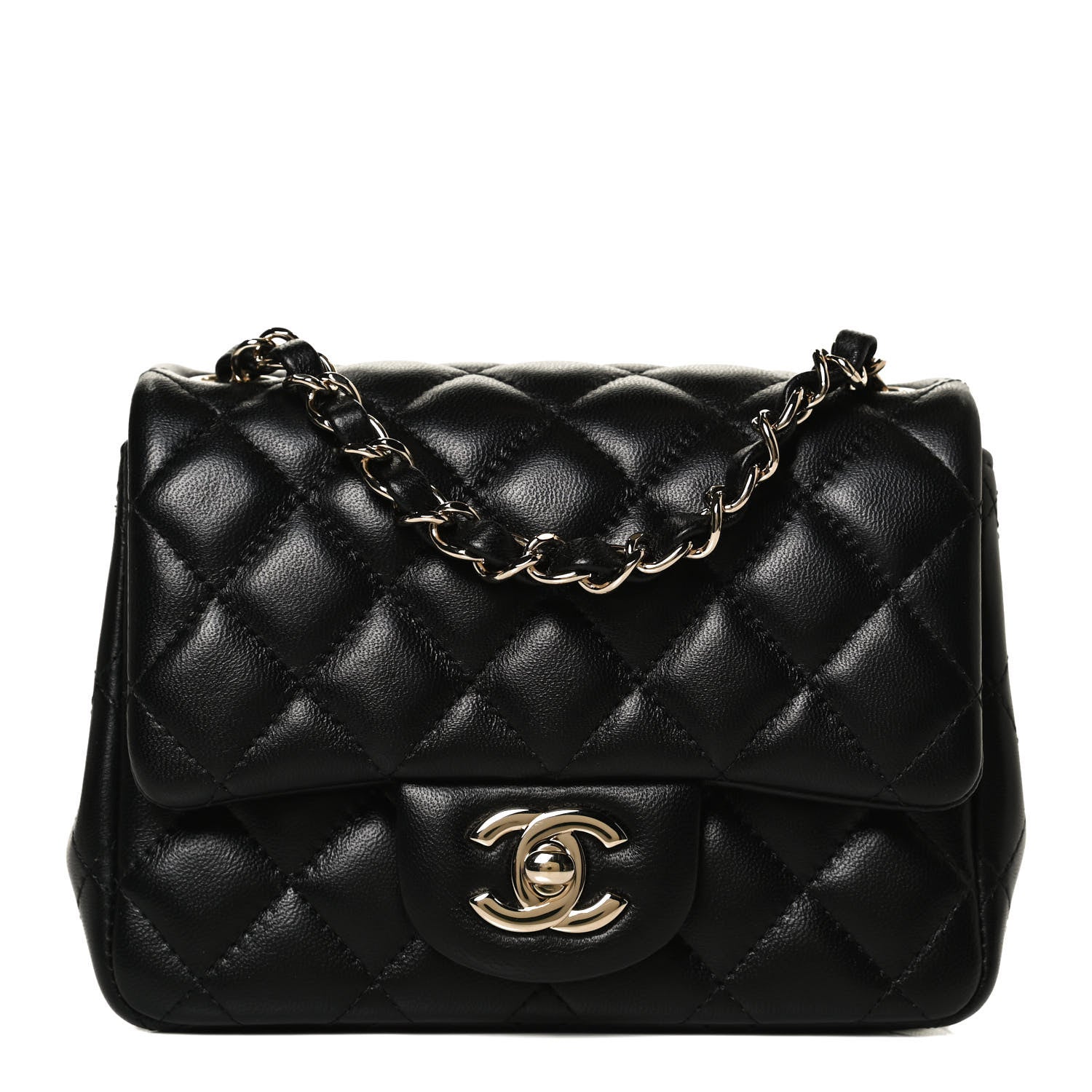 Chanel Lambskin Quilted Mini Square Flap Black 1 of 13