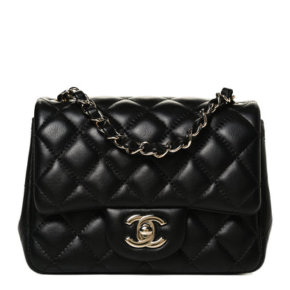 Chanel Lambskin Quilted Mini Square Flap Black 1 of 13