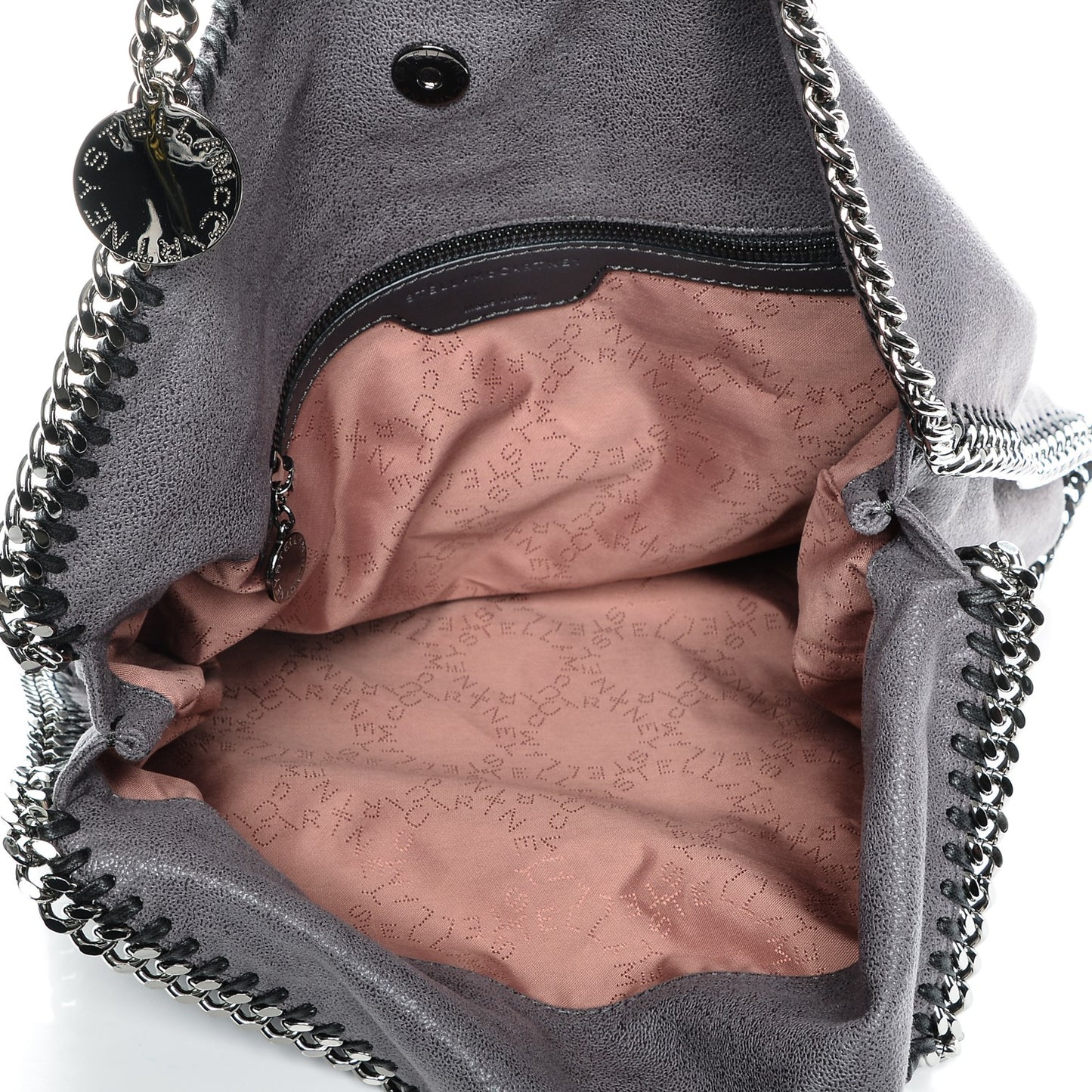 Shaggy Deer Falabella Fold Over Tote Grey