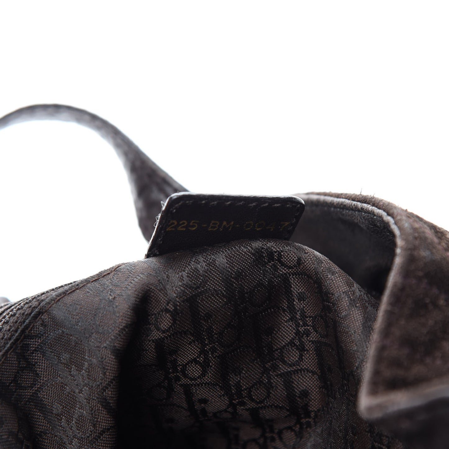 Suede Cannage Drawstring Bag Brown