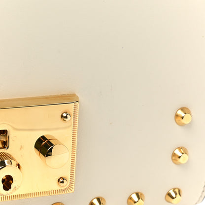 Gucci Calfskin Studded Small Padlock Shoulder Bag White 13 of 14