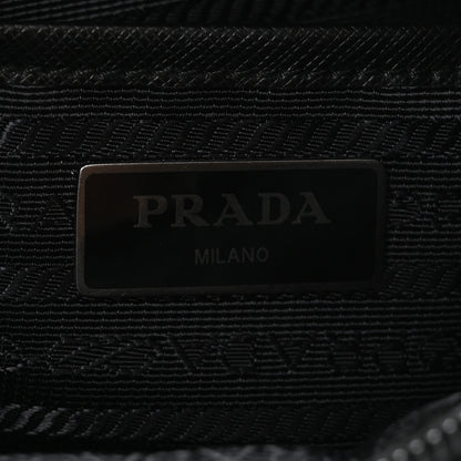 Prada Nylon New Vela Studded Messenger Bag Black 6 of 10