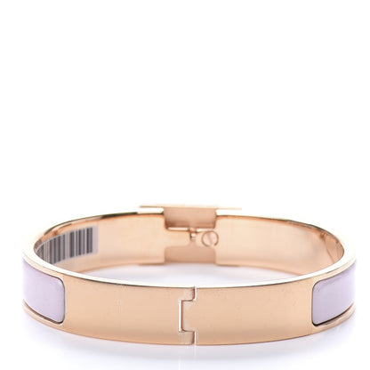 Hermes Enamel Clic Anneau Bracelet GM Rose Dragee 3 of 5