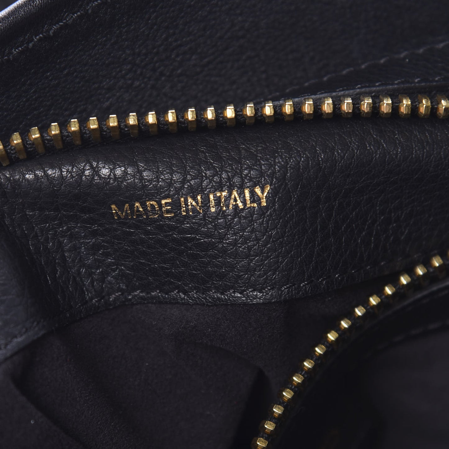 Calfskin Zipper Strap Hobo Black