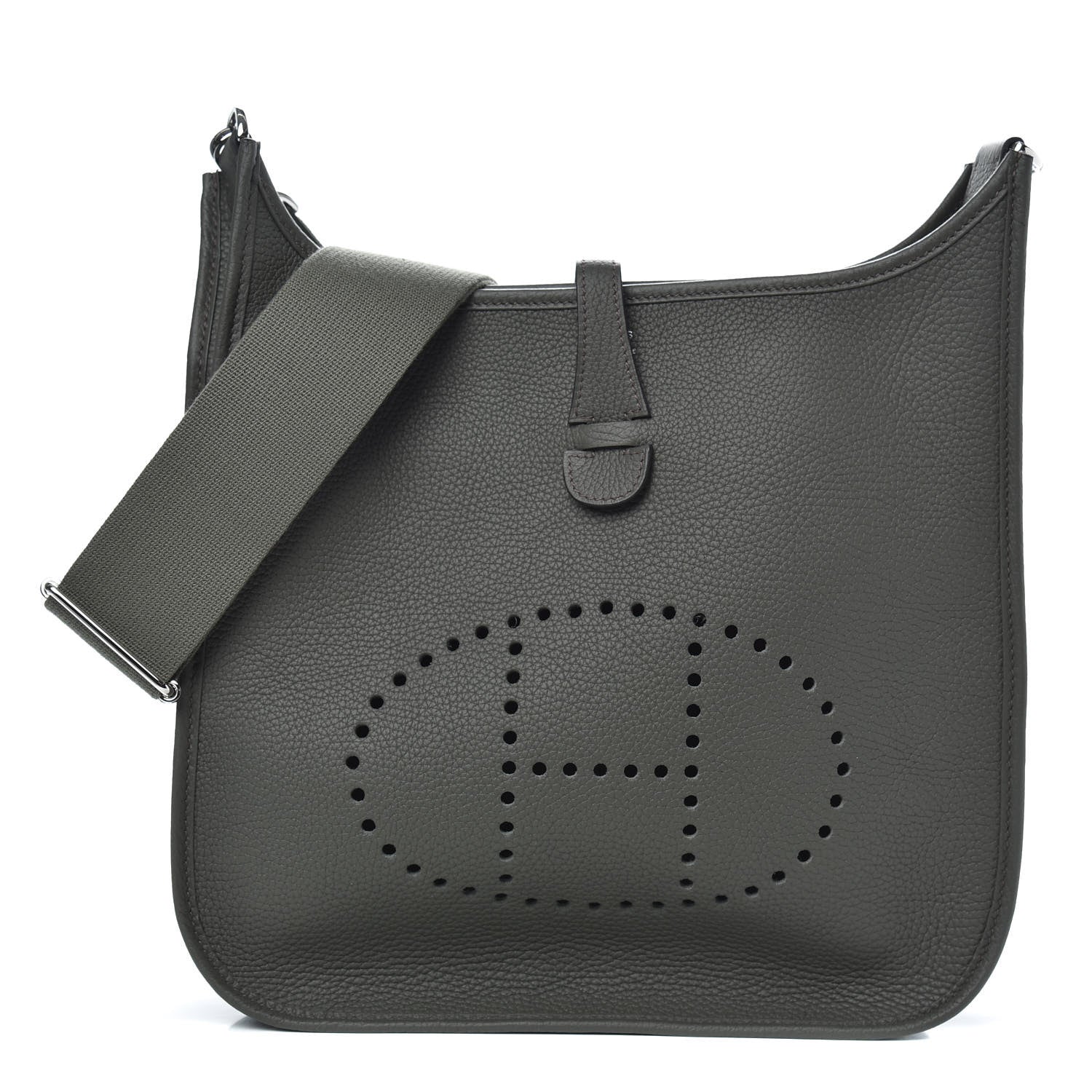 Hermes Taurillon Clemence Evelyne III PM Vert de Gris 1 of 10