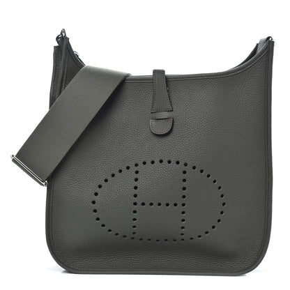 Hermes Taurillon Clemence Evelyne III PM Vert de Gris 1 of 10