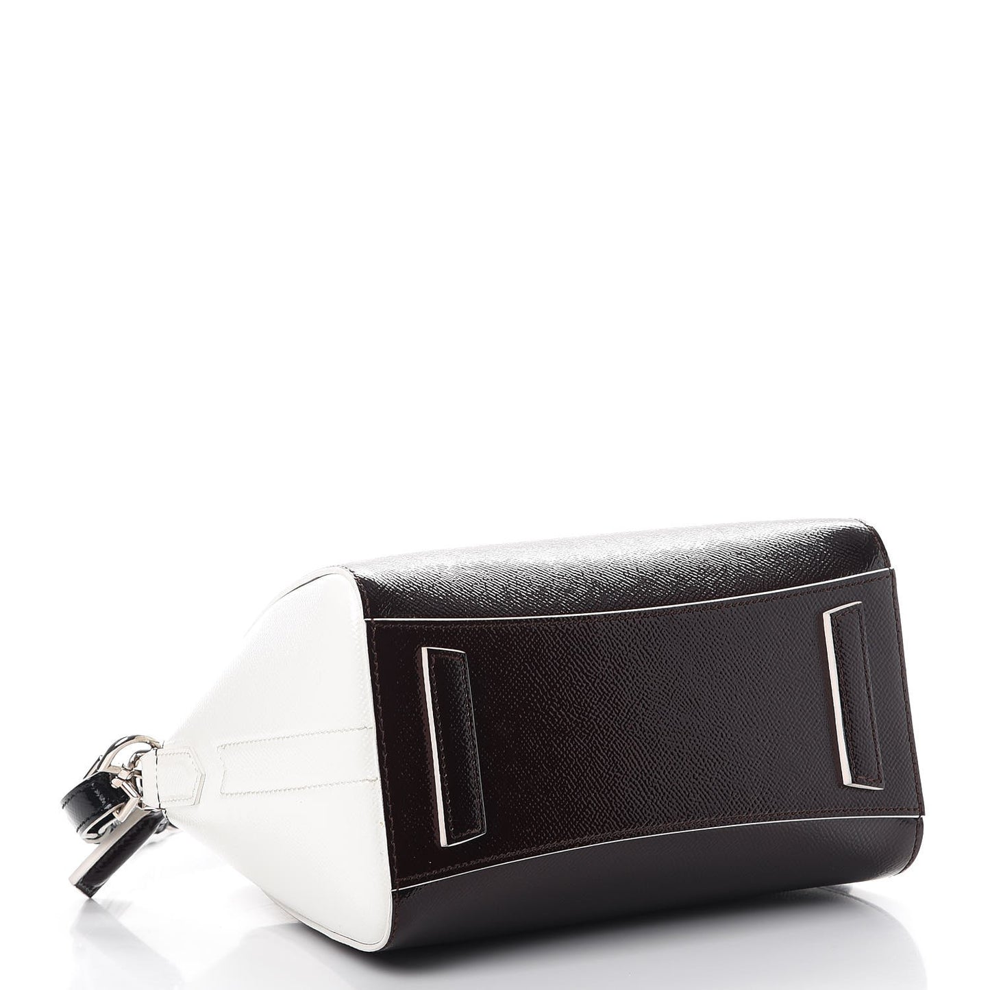 Patent Mini Tri-Color Antigona Black White Brown