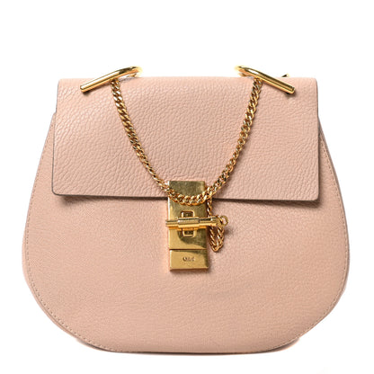 Chloe Grained Lambskin Drew Shoulder Bag Cement Pink 1 of 9