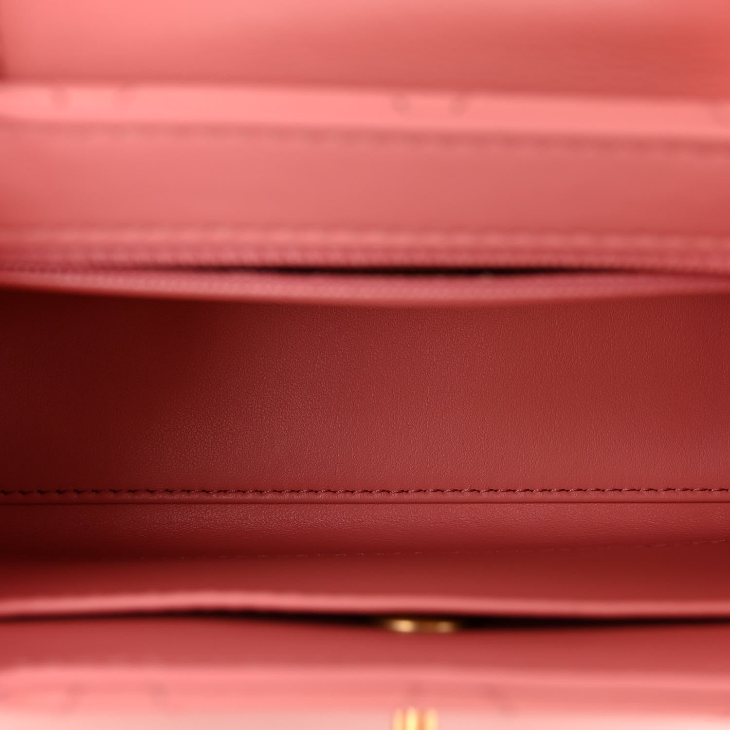 Chanel Shiny Aged Calfskin Quilted Nano Kelly Shopper Coral Pink 5 of 11