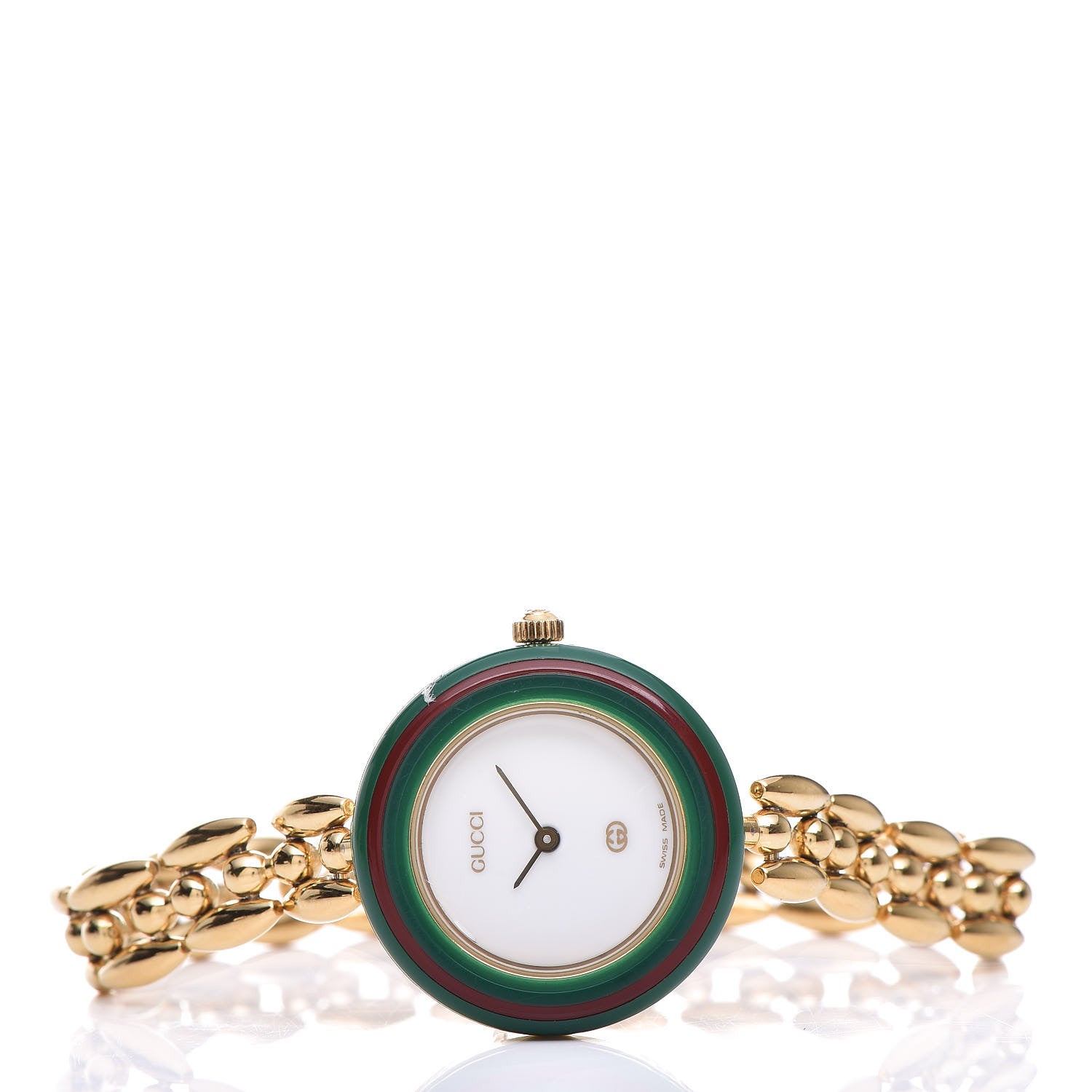 Gucci Stainless Steel 26mm Rice Link Interchangeable Bezel Quartz Watch 3 of 8