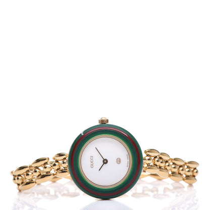Gucci Stainless Steel 26mm Rice Link Interchangeable Bezel Quartz Watch 3 of 8