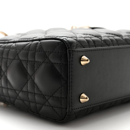Christian Dior CHRISTIAN DIOR Lambskin Cannage Small My ABCDior Lady Dior Black 9 of 11