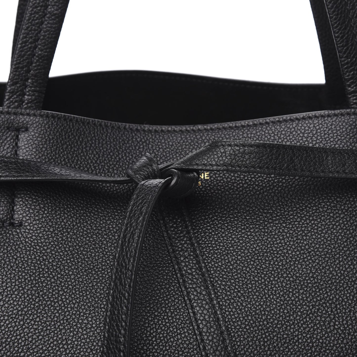 Soft Grained Calfskin Medium Belt Cabas Phantom Black