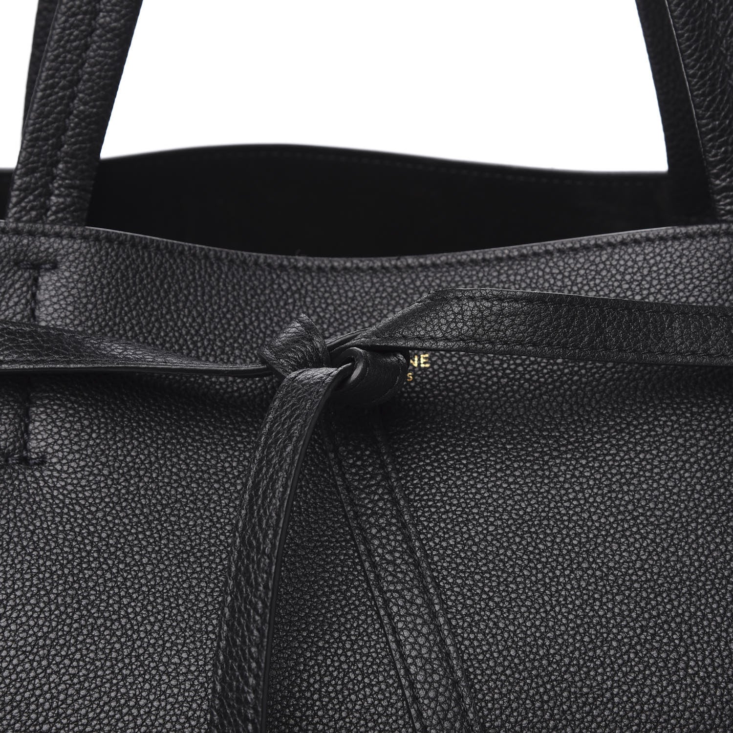 Celine Soft Grained Calfskin Medium Belt Cabas Phantom Black 9 of 9
