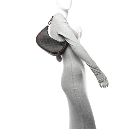 Celine Triomphe Canvas Calfskin Ava Shoulder Bag Tan 2 of 10