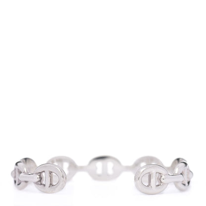 Hermes Sterling Silver MM Chaine d'Ancre Enchainee Cuff Bracelet LG 3 of 5