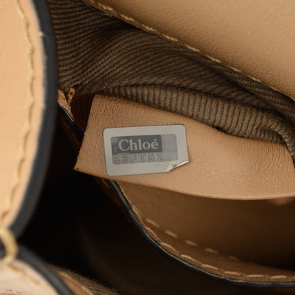 Chloe Calfskin Mini Marcie Chain Round Crossbody Bag Chestnut Cream 8 of 9