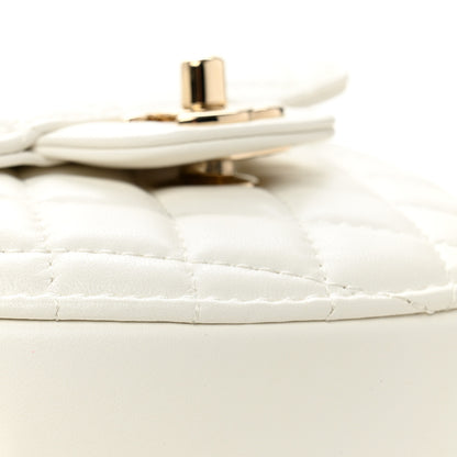 Chanel Lambskin Quilted CC In Love Heart Bag White 9 of 11