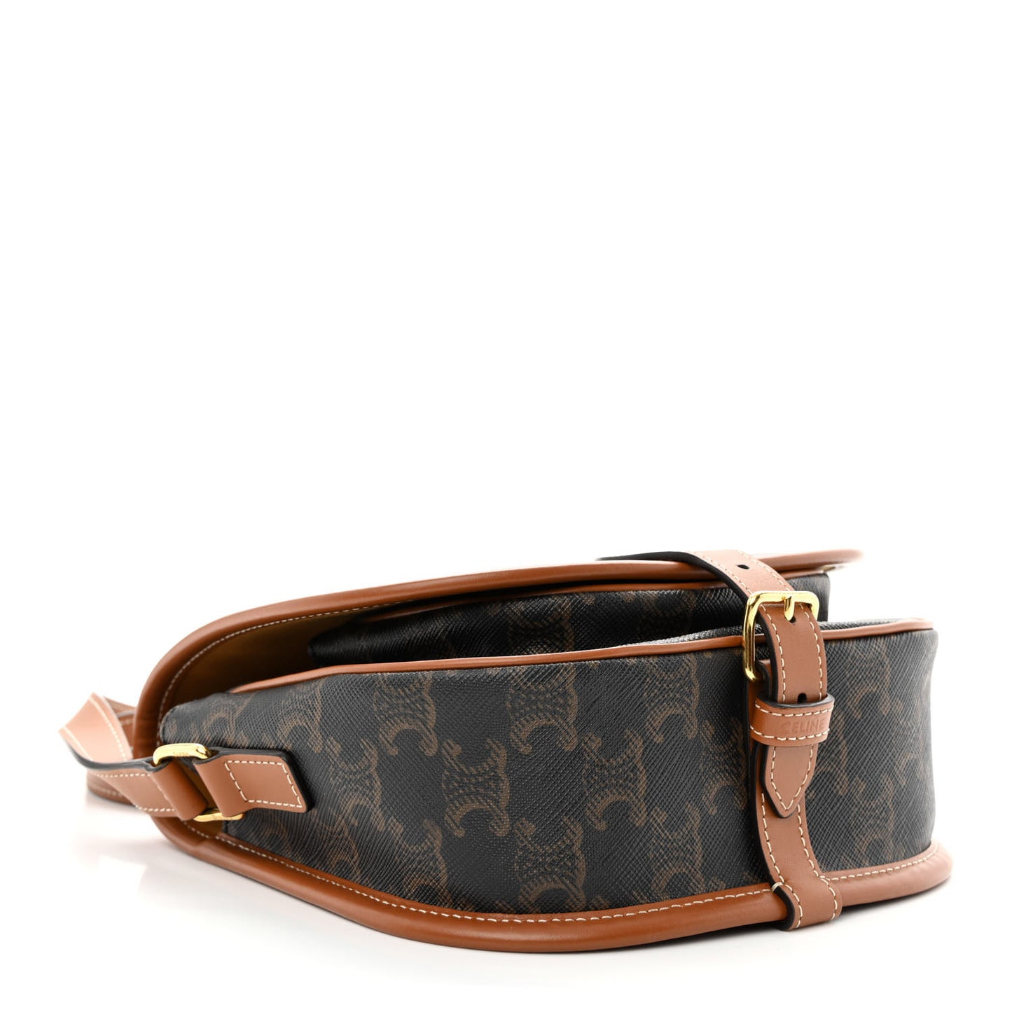 Triomphe Canvas Medium Folco Bag Tan