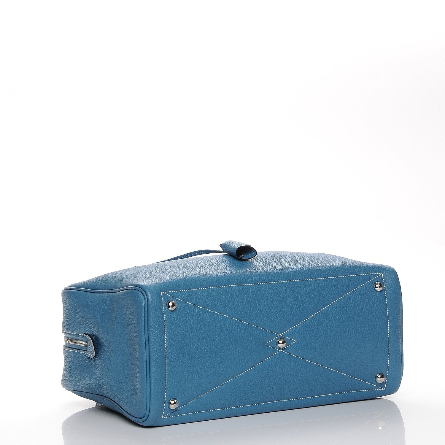 Hermes Taurillon Clemence Victoria II 35 Blue Jean 4 of 7
