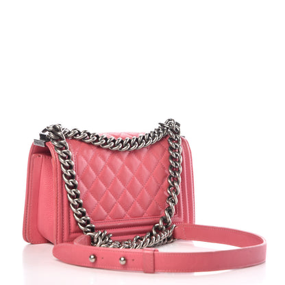 Chanel Calfskin Quilted Small Boy Flap Pink 3 of 17