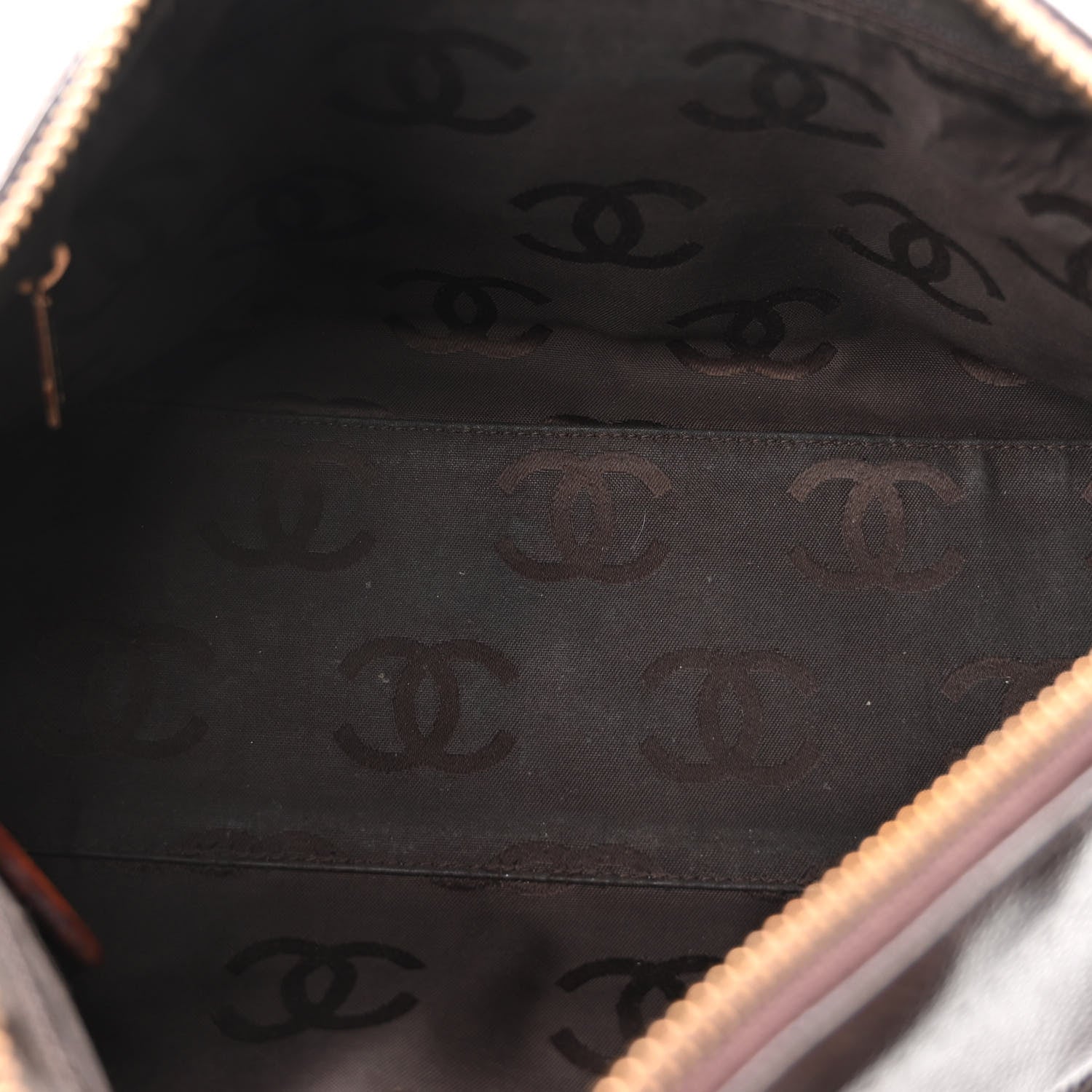 Chanel Caviar CC Wood Chain Hobo Dark Brown 5 of 10