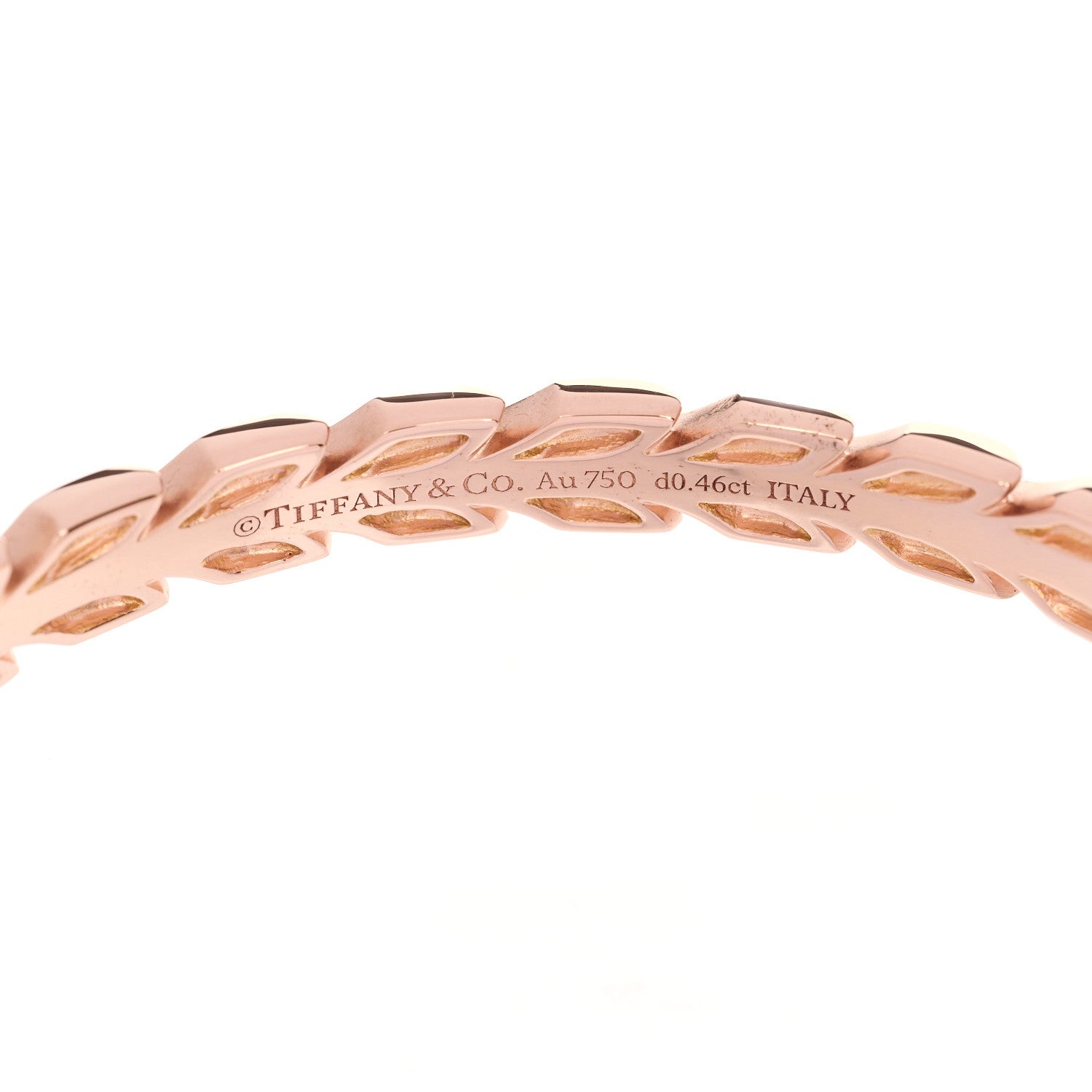 Tiffany 18K Rose Gold Diamond Victoria Vine Bracelet 4 of 5