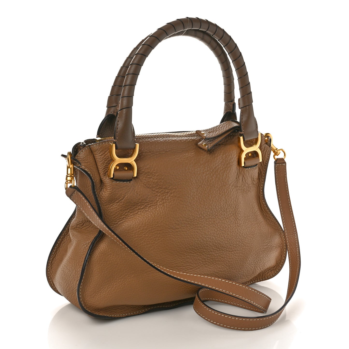 Calfskin Medium Marcie Satchel Nut