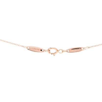 Tiffany 18K Rose Gold 7mm Elsa Peretti Open Heart Pendant Necklace 4 of 6