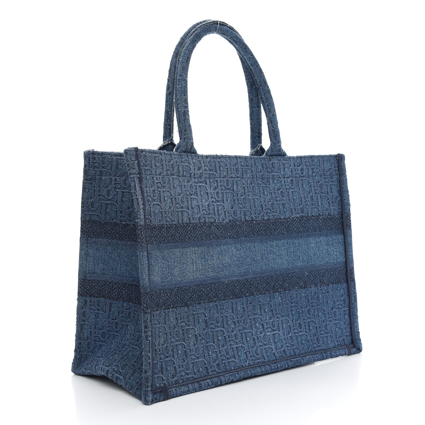 Oblique Denim Medium Book Tote Blue