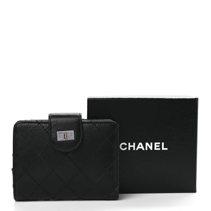 Chanel Aged Lambskin Quilted Reissue French Wallet Black 12 of 12
