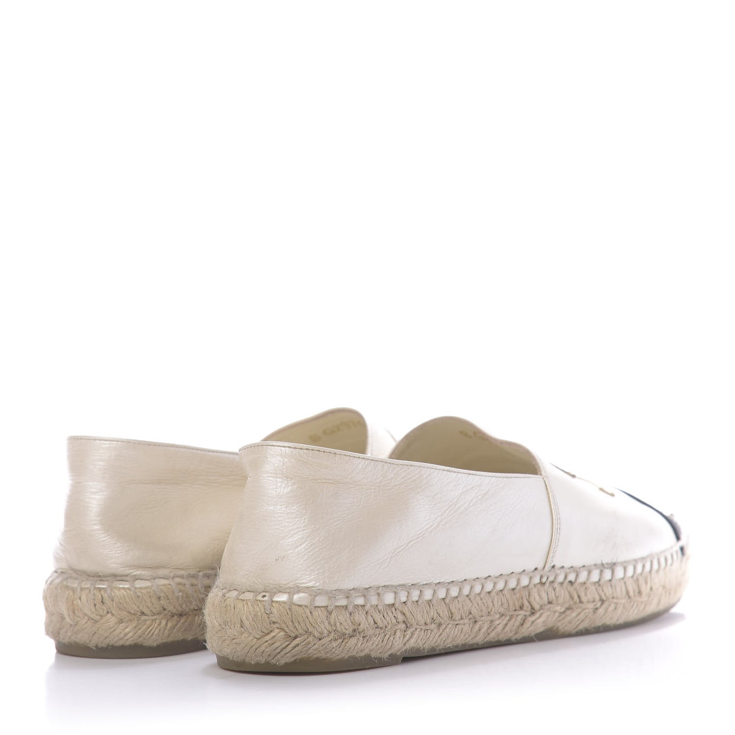 Lambskin CC Espadrilles 38 Beige Black