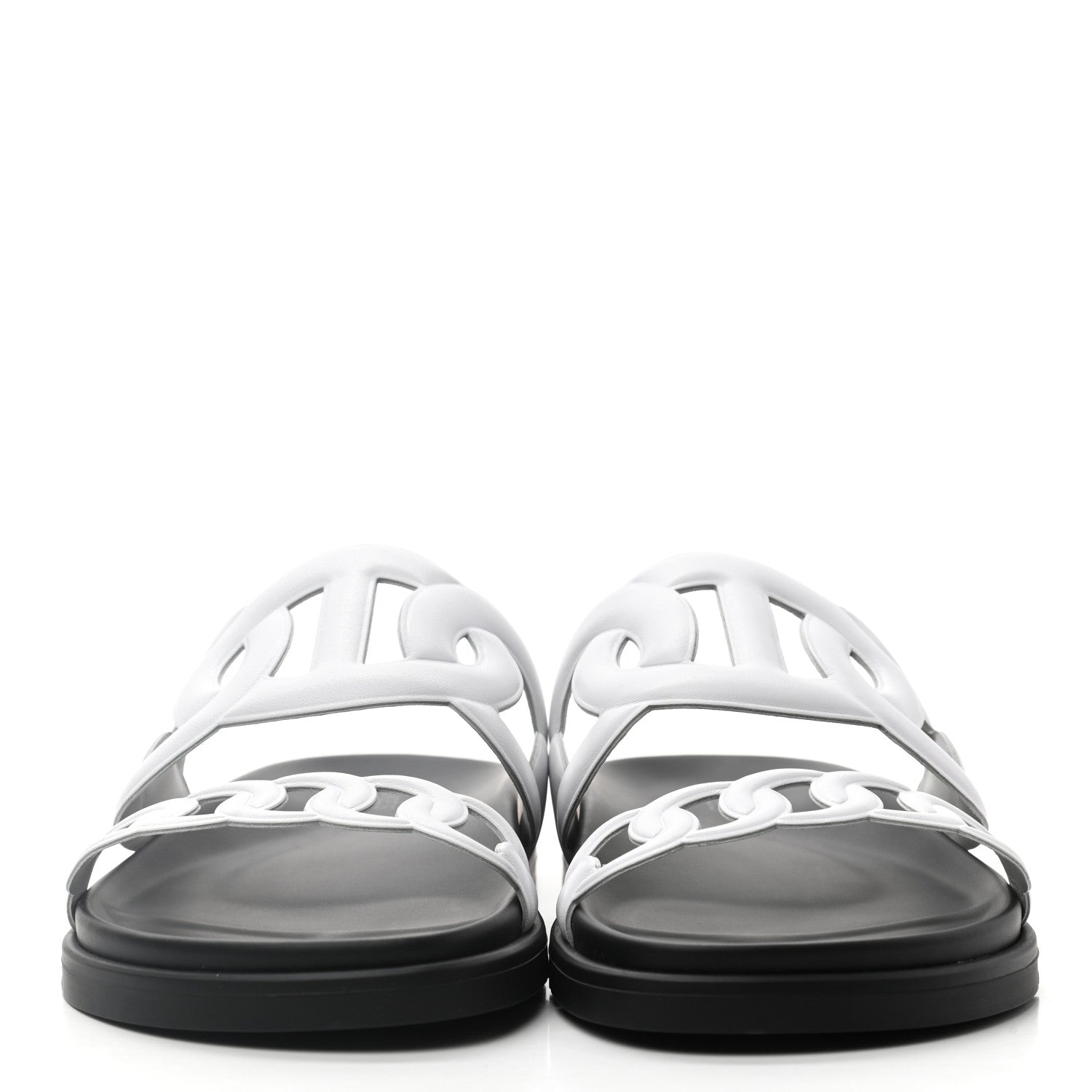 Hermes Nappa Extra Sandals 39 White 2 of 8