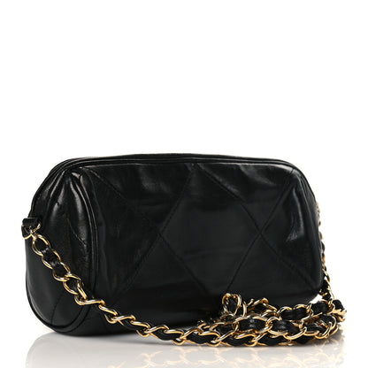 Chanel Lambskin Quilted Small Tassel Camera Case Black 2 of 9