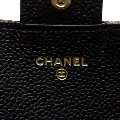 Chanel Caviar Quilted Large Gusset Flap Wallet Black 6 of 8