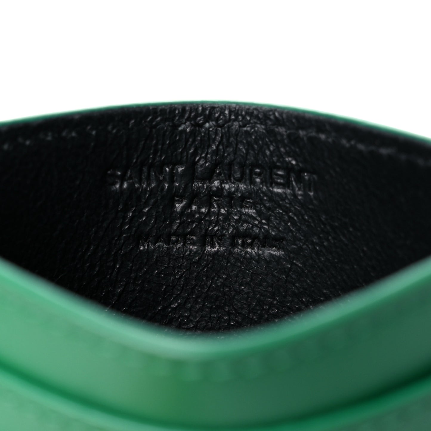 Calfskin Credit Card Case Green