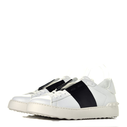 Valentino Garavani Calfskin Womens Rockstud Open Sneakers 41 White Black 3 of 10