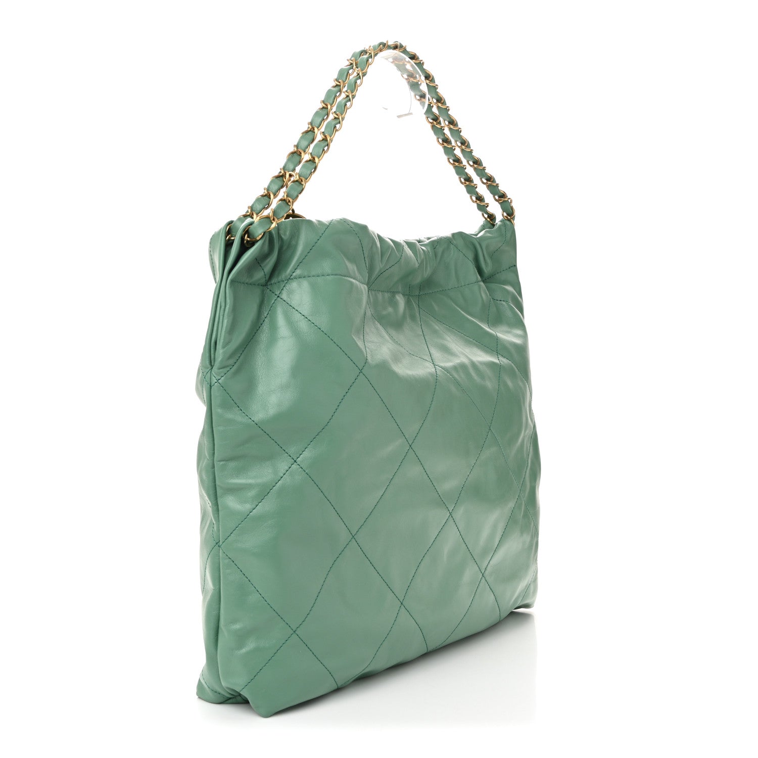 Chanel Shiny Calfskin Quilted Chanel 22 Light Green 4 of 11