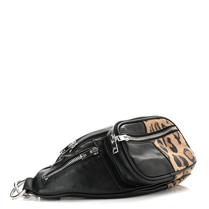 Alexander Wang Lambskin Suede Leopard Attica Belt Bag Black 4 of 9