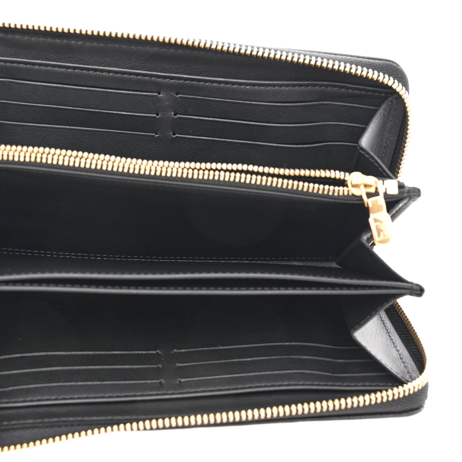 Louis Vuitton Lambskin Embossed Monogram Coussin Zippy Wallet Black 5 of 8