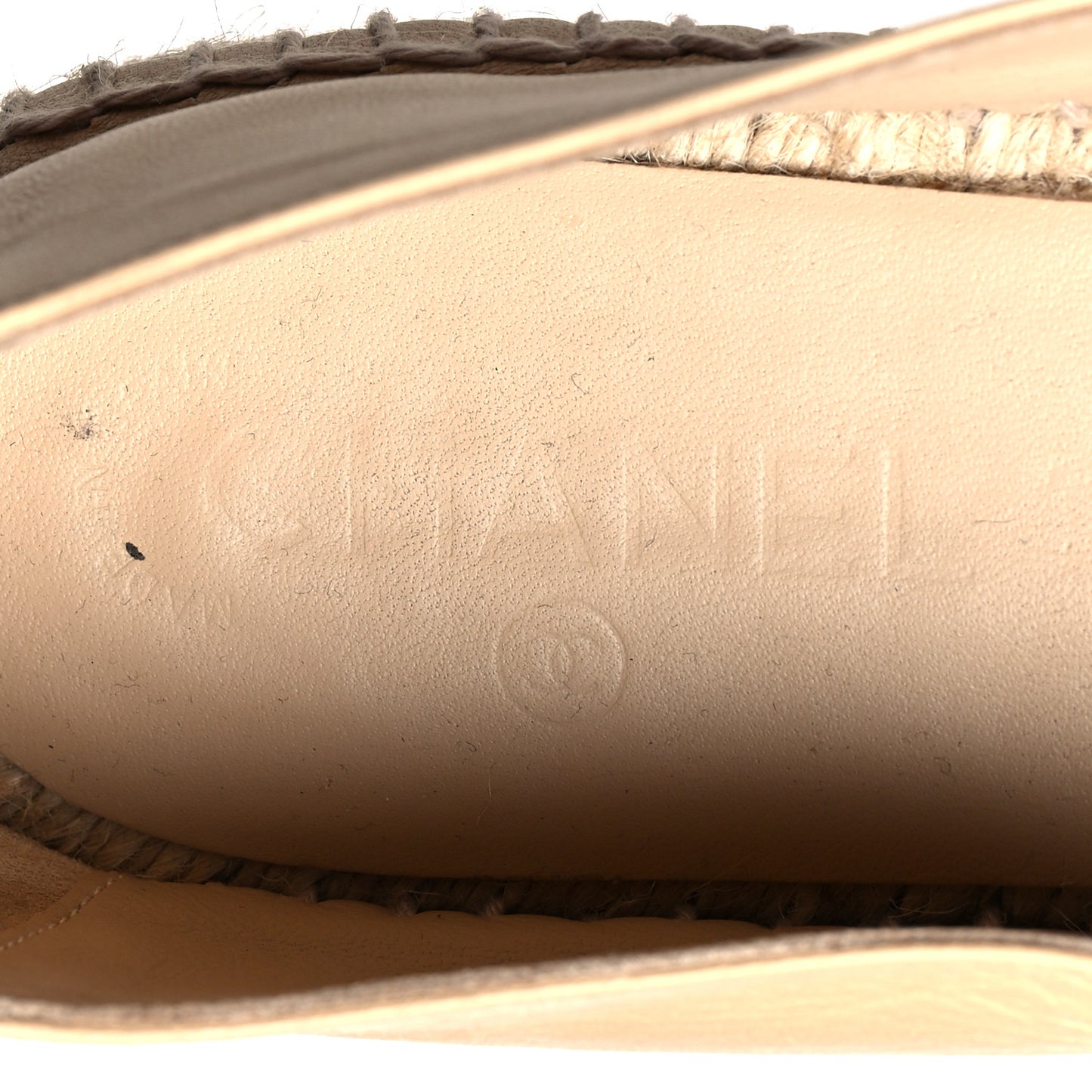 Lambskin CC Espadrilles 41 Beige Black