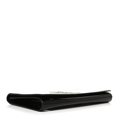 Saint Laurent Patent Monogram Large Belle De Jour Clutch Black 5 of 10