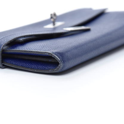 Hermes Epsom Kelly Longue Wallet Bleu Electrique 7 of 14