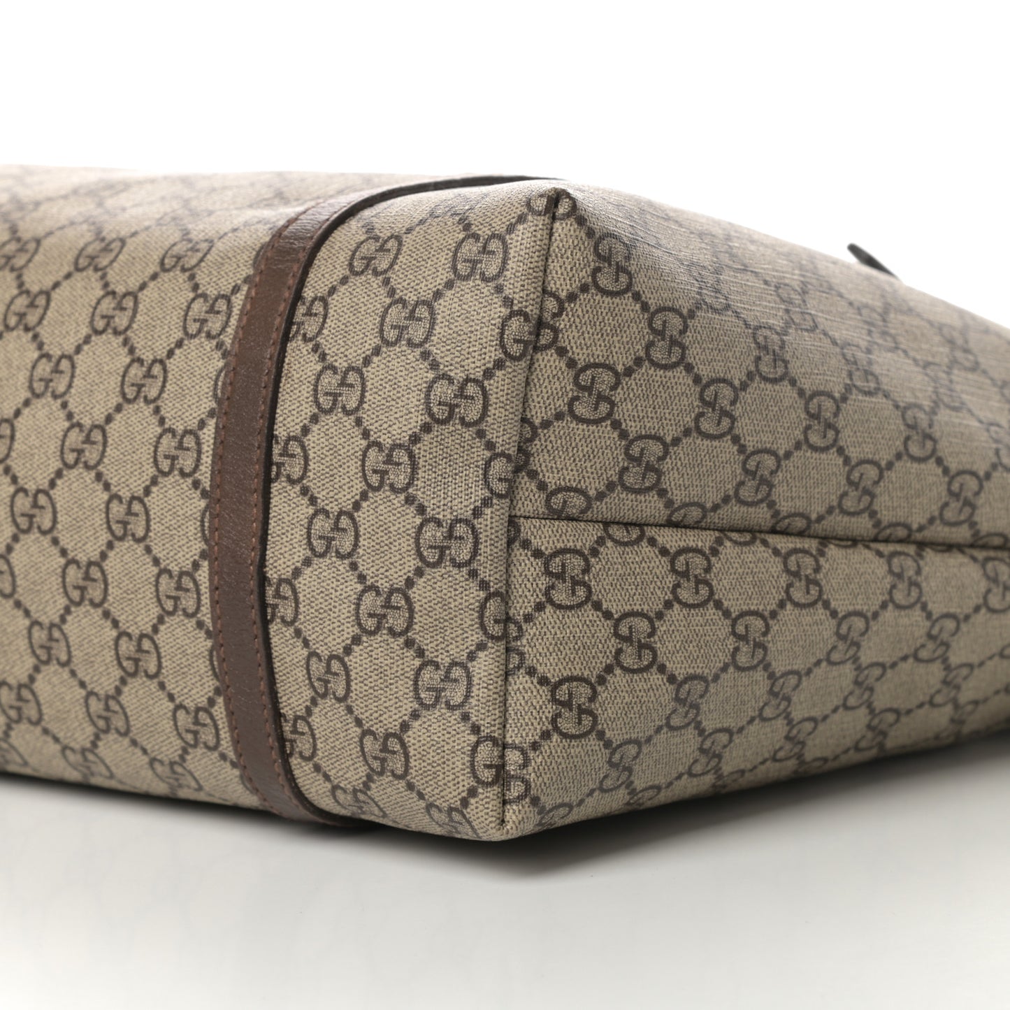 GG Supreme Monogram Medium Nice Tote Brown