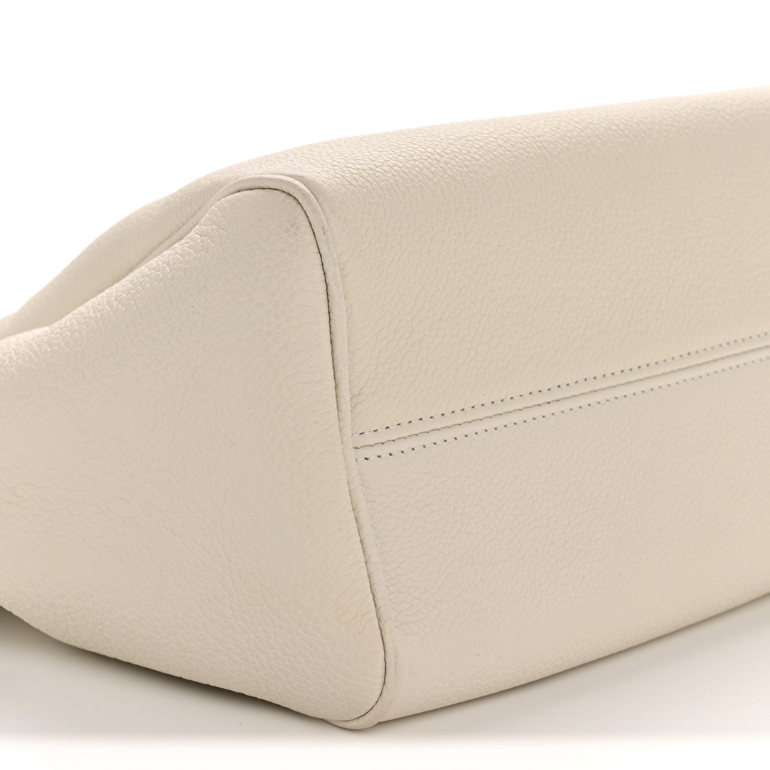 Celine Calfskin Cuir Small Triomphe Cabas Drawstring White 10 of 12