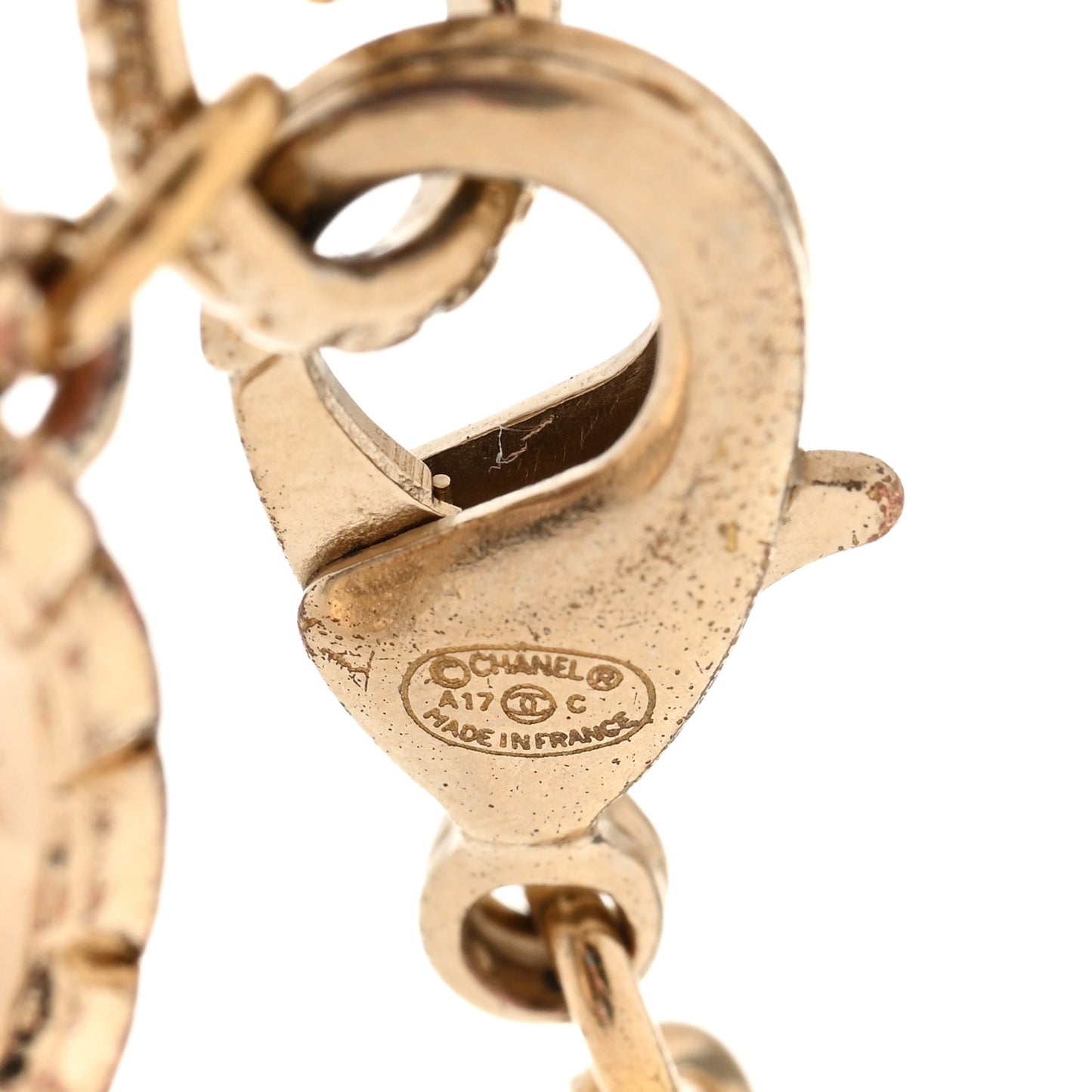 Crystal Chain Baguette Logo Star Bracelet Gold