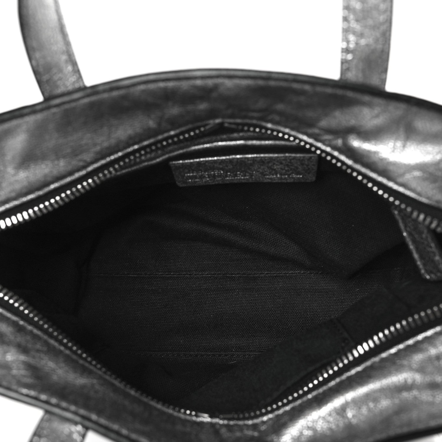 Alexander McQueen Metallic Pebbled Calfskin Mini Padlock Tote Silver 5 of 8
