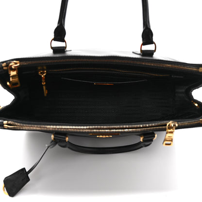 Prada Saffiano Small Galleria Double Zip Tote Black 4 of 8