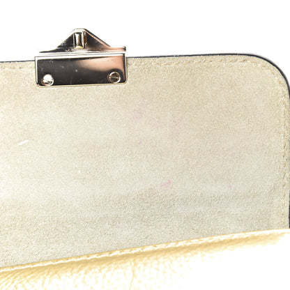 Valentino Garavani Metallic Vitello Small Glam Lock Rockstud Flap Gold 10 of 15